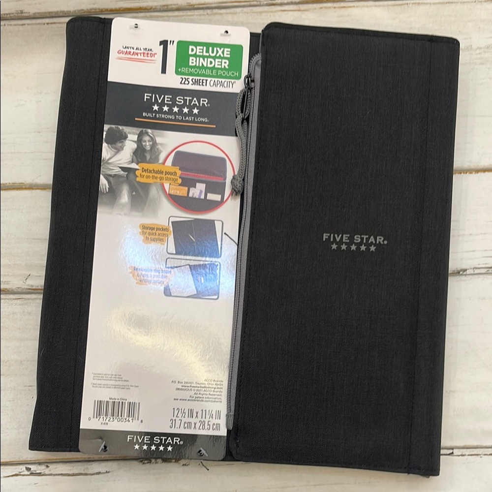 Five Star Deluxe Black Binder